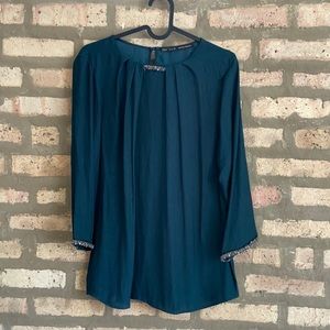 Zara Basic Mermaid Green Blouse